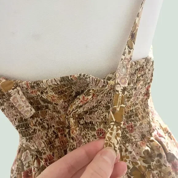 Madewell Floral Smocked Mini Dress XXL Cottagecore Fit & Flare - Picture 3 of 5